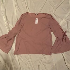 NWT Loft Pink Long Sleeve Blouse